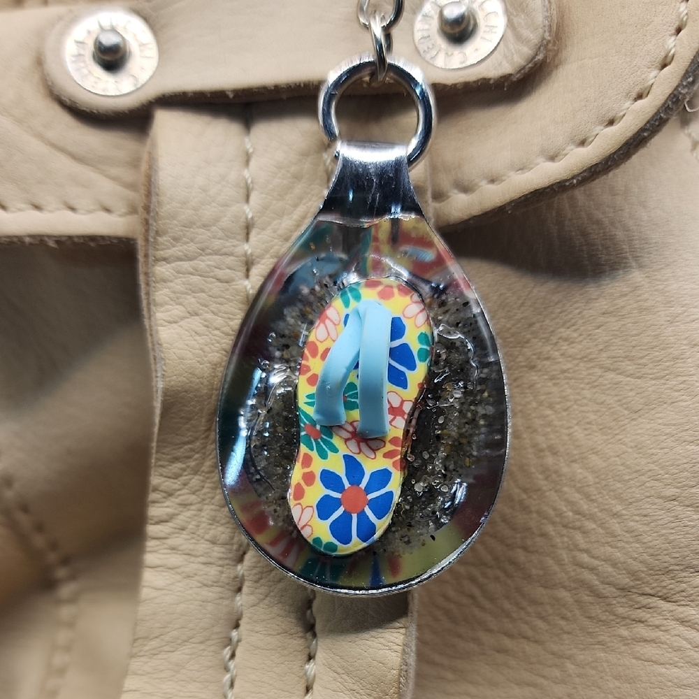 Colorful Flip Flop Bag Charm / Keychain